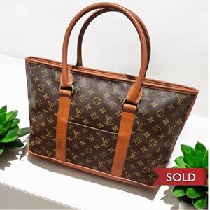 SOLD -💎Authentic LOUIS VUITTON Monogram Sac Weekend PM Tote Bag M42425